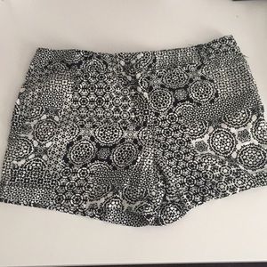 Black and white shorts